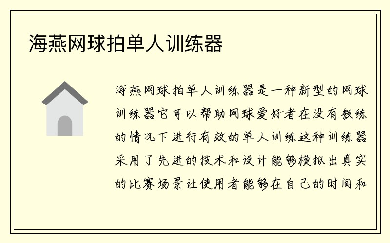 海燕网球拍单人训练器