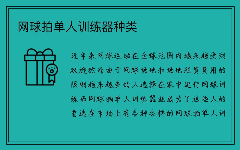 网球拍单人训练器种类