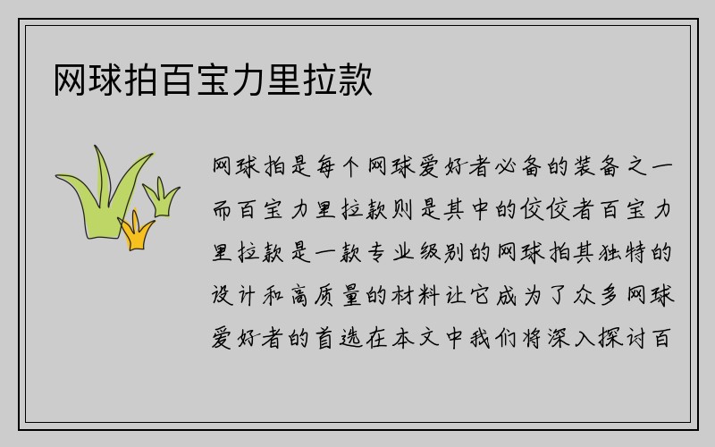 网球拍百宝力里拉款